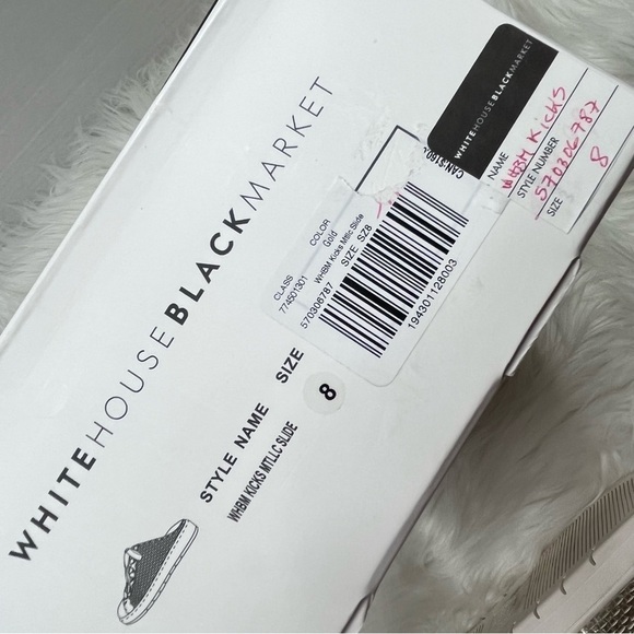 WHBM Gold Metallic Sneakers Mules Size 8 - Picture 11 of 11